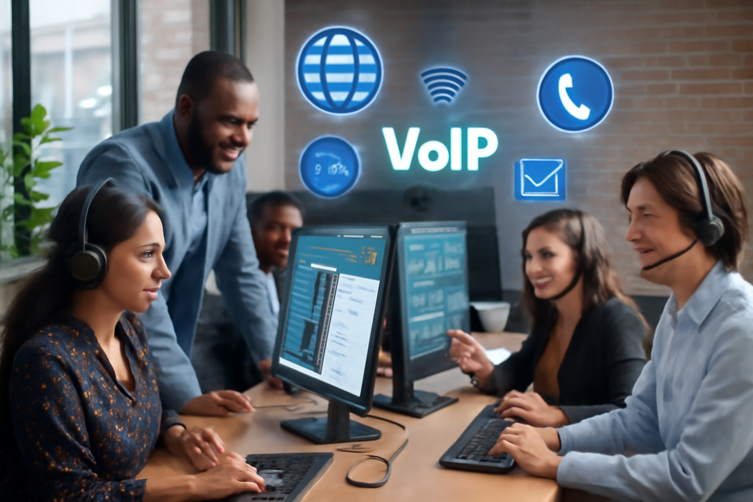 Team working globally